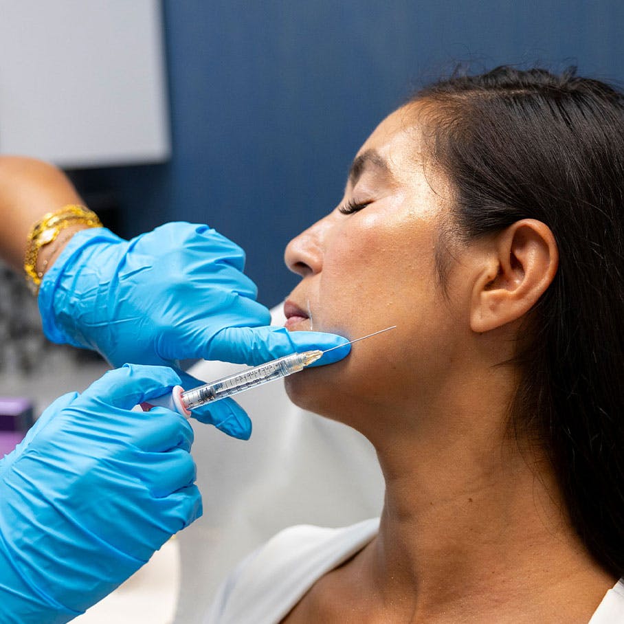 woman receiving Sculptra treatment in Jacksonville, FL