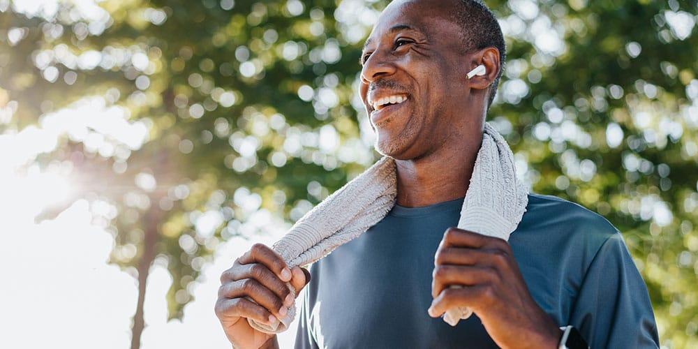 man running after starting testosterone therapy