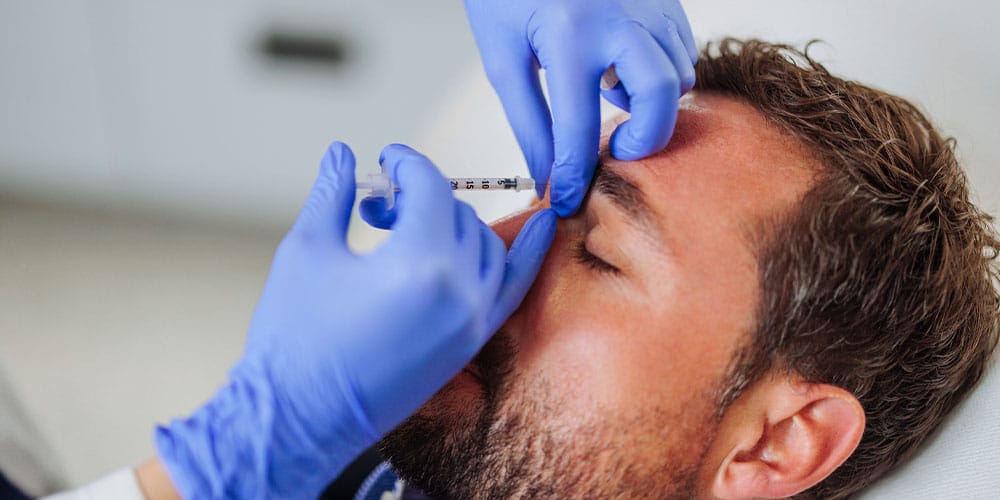man getting Botox