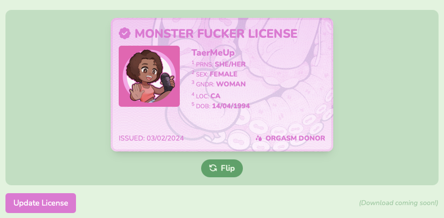 Monster Fucker License