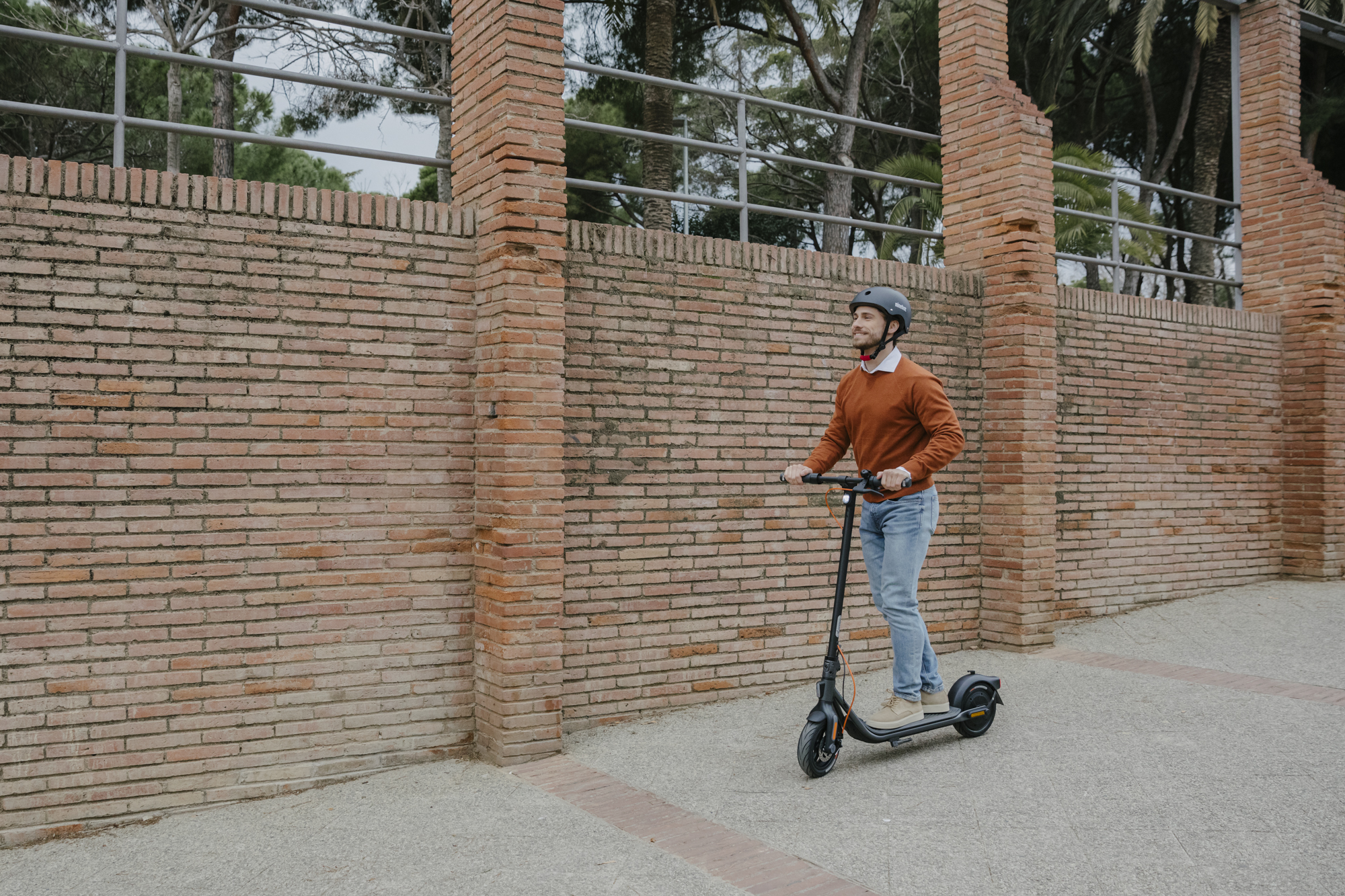 person on a scooter