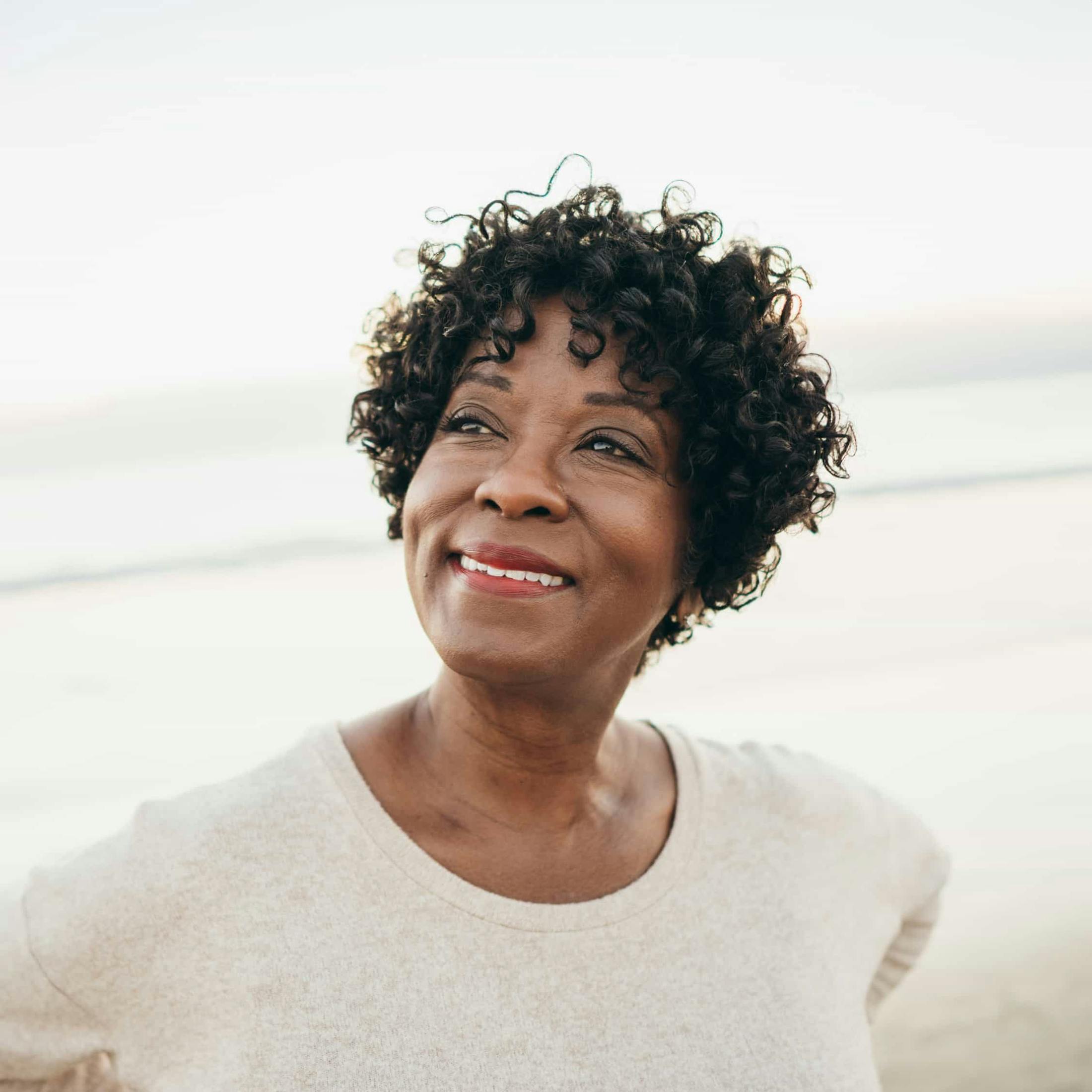 Woman smiling