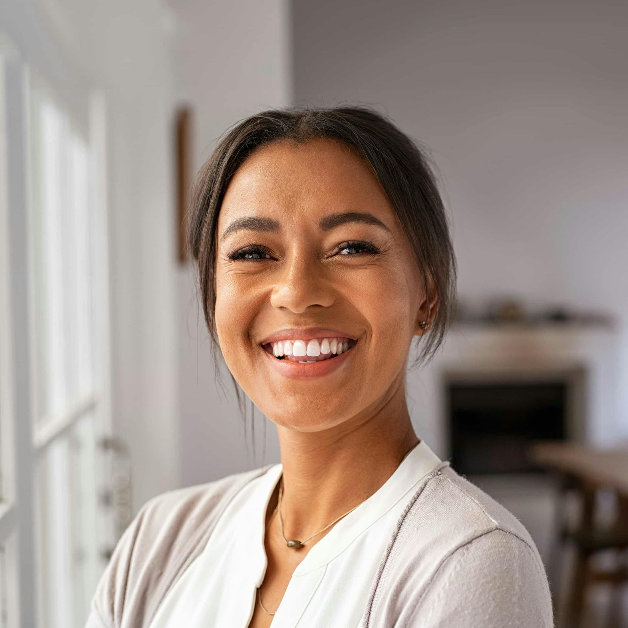Woman smiling