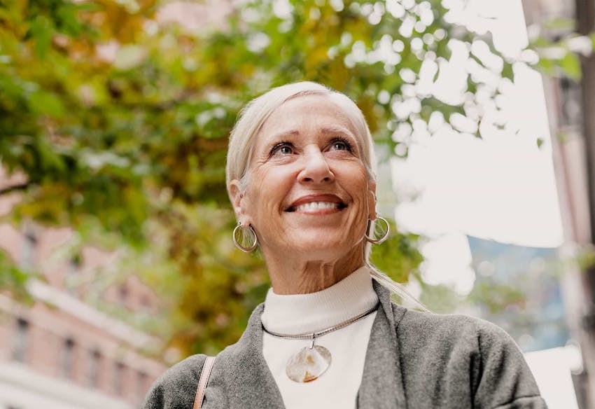 Woman smiling