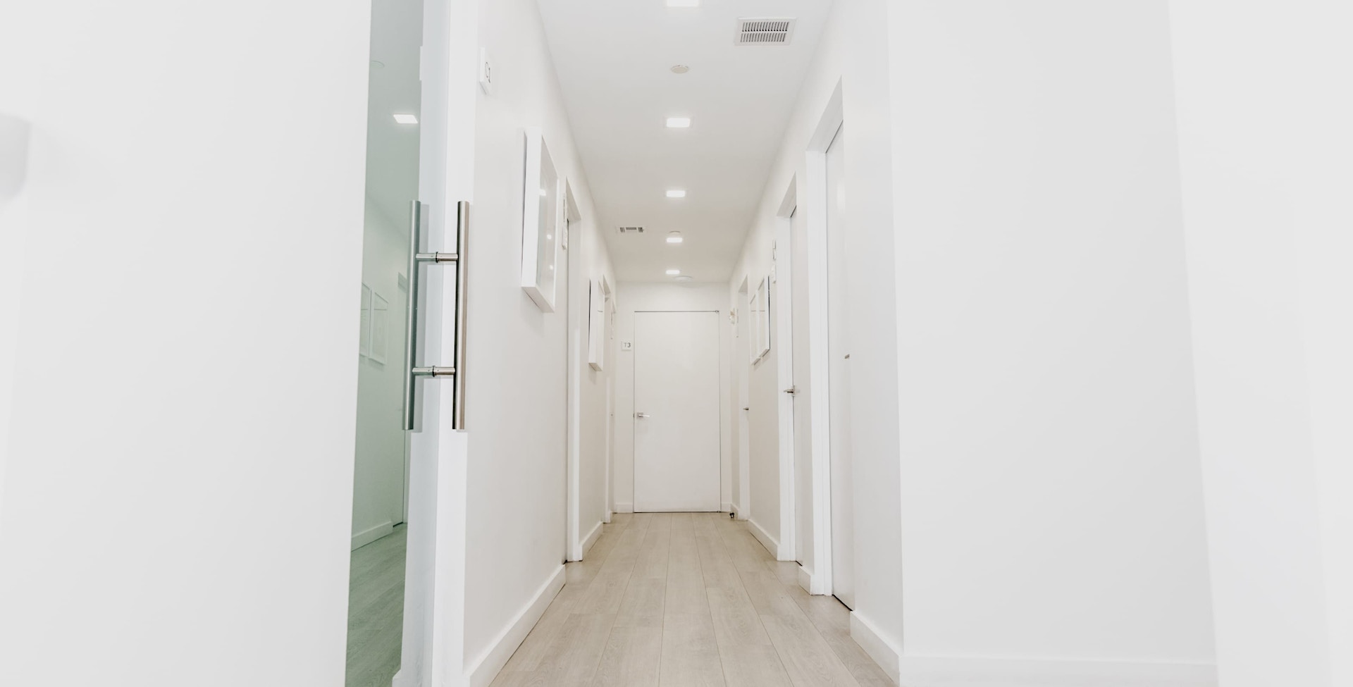 white hallway