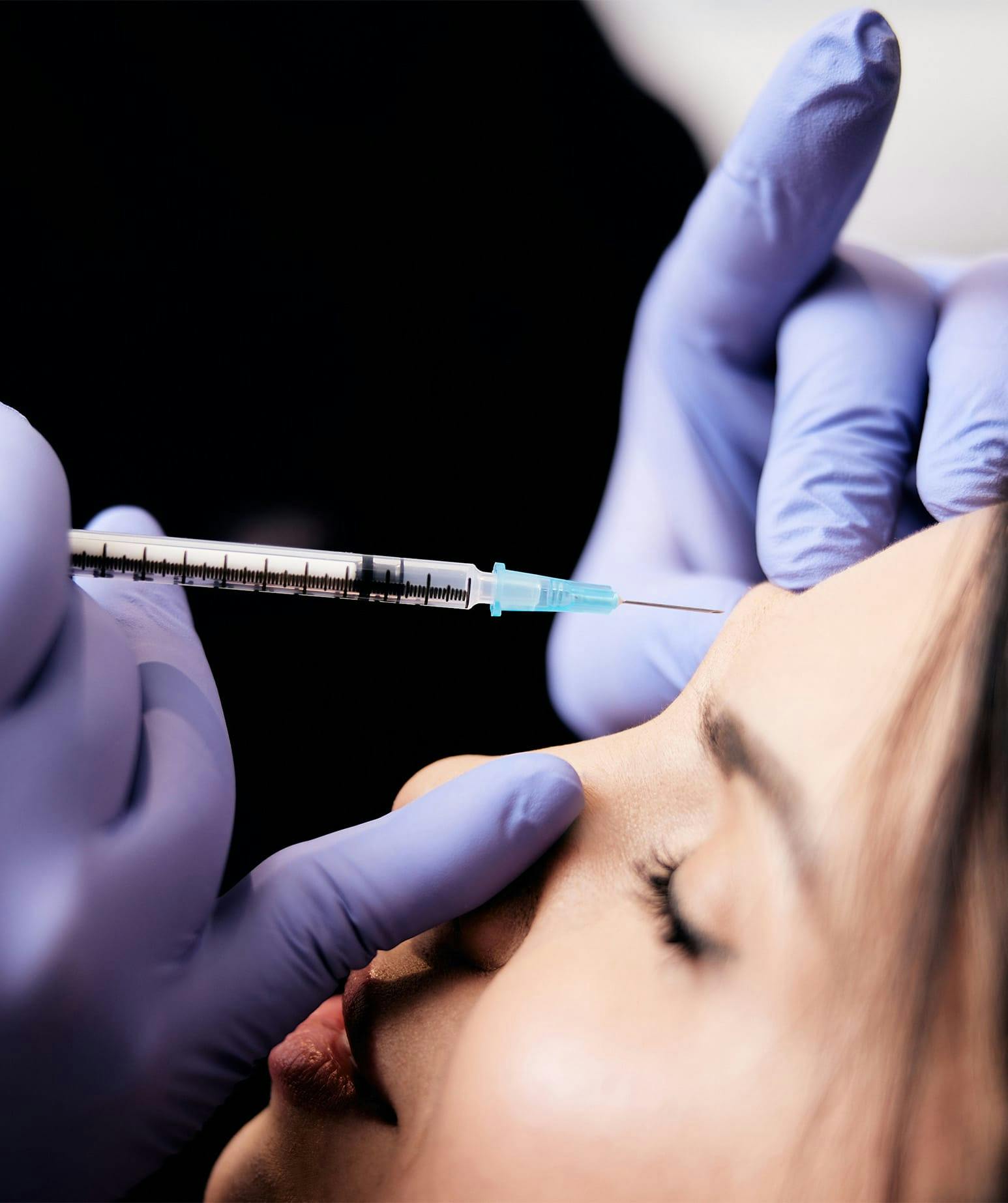 woman receiving botox