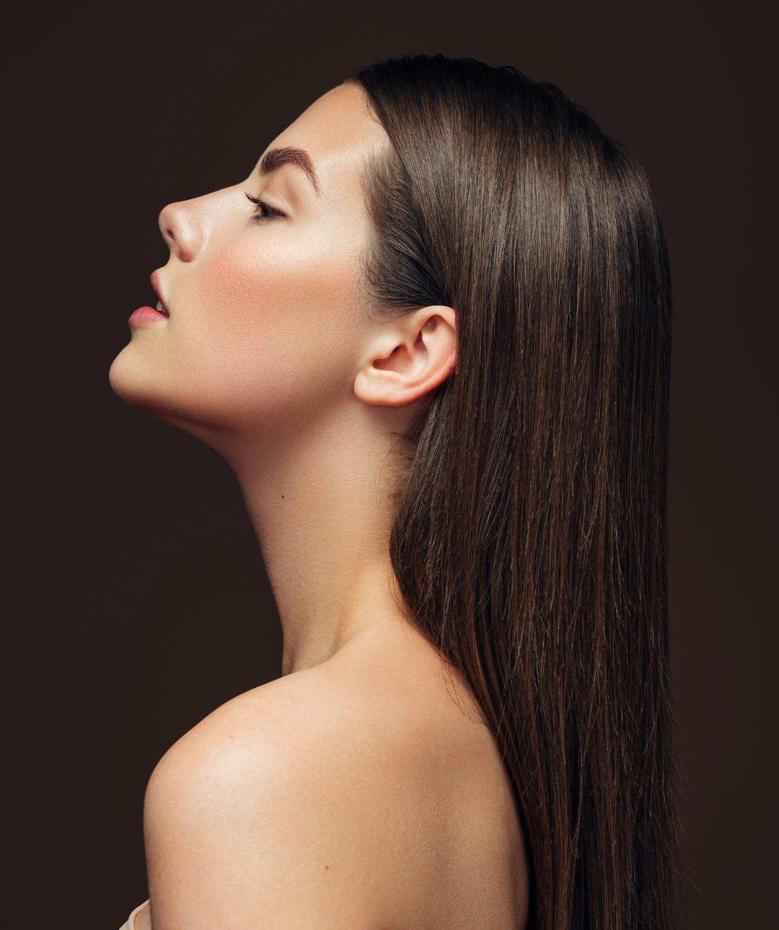 woman with long black hair