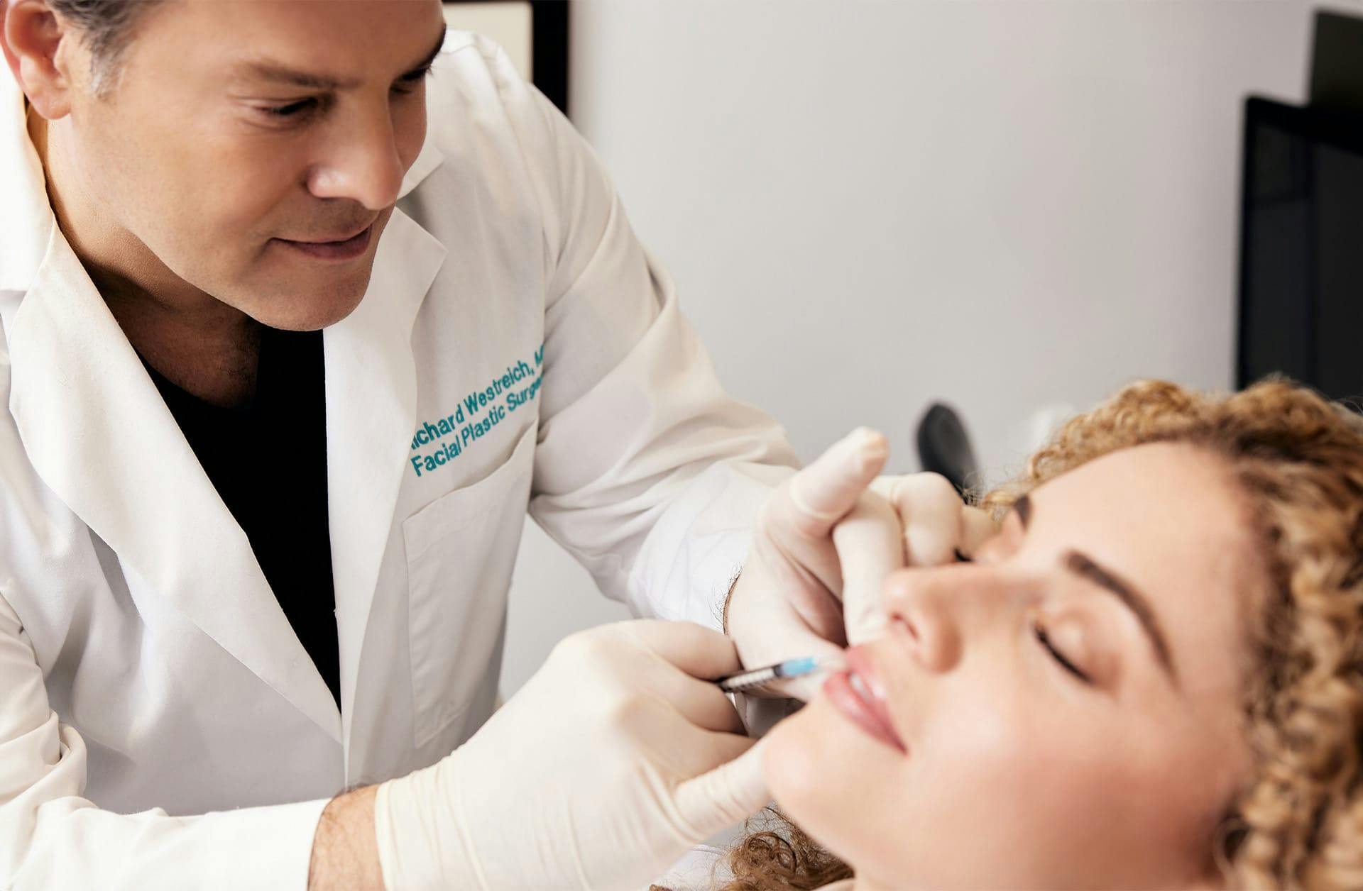 woman receiving filler
