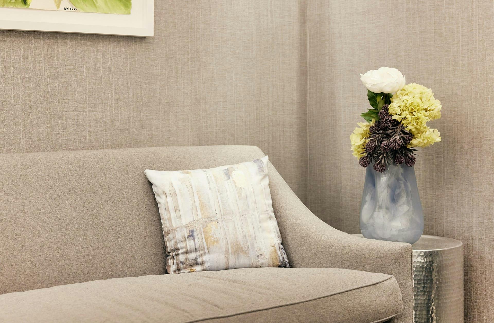 couch and plant