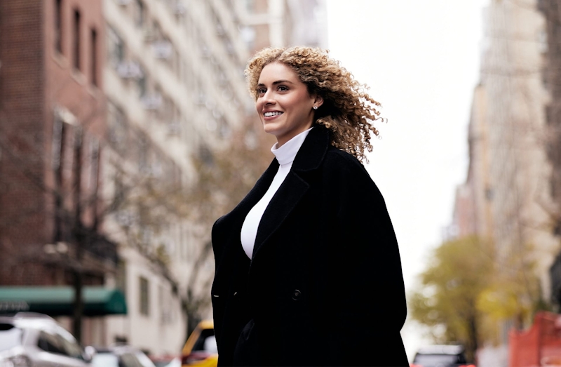 woman walking outside