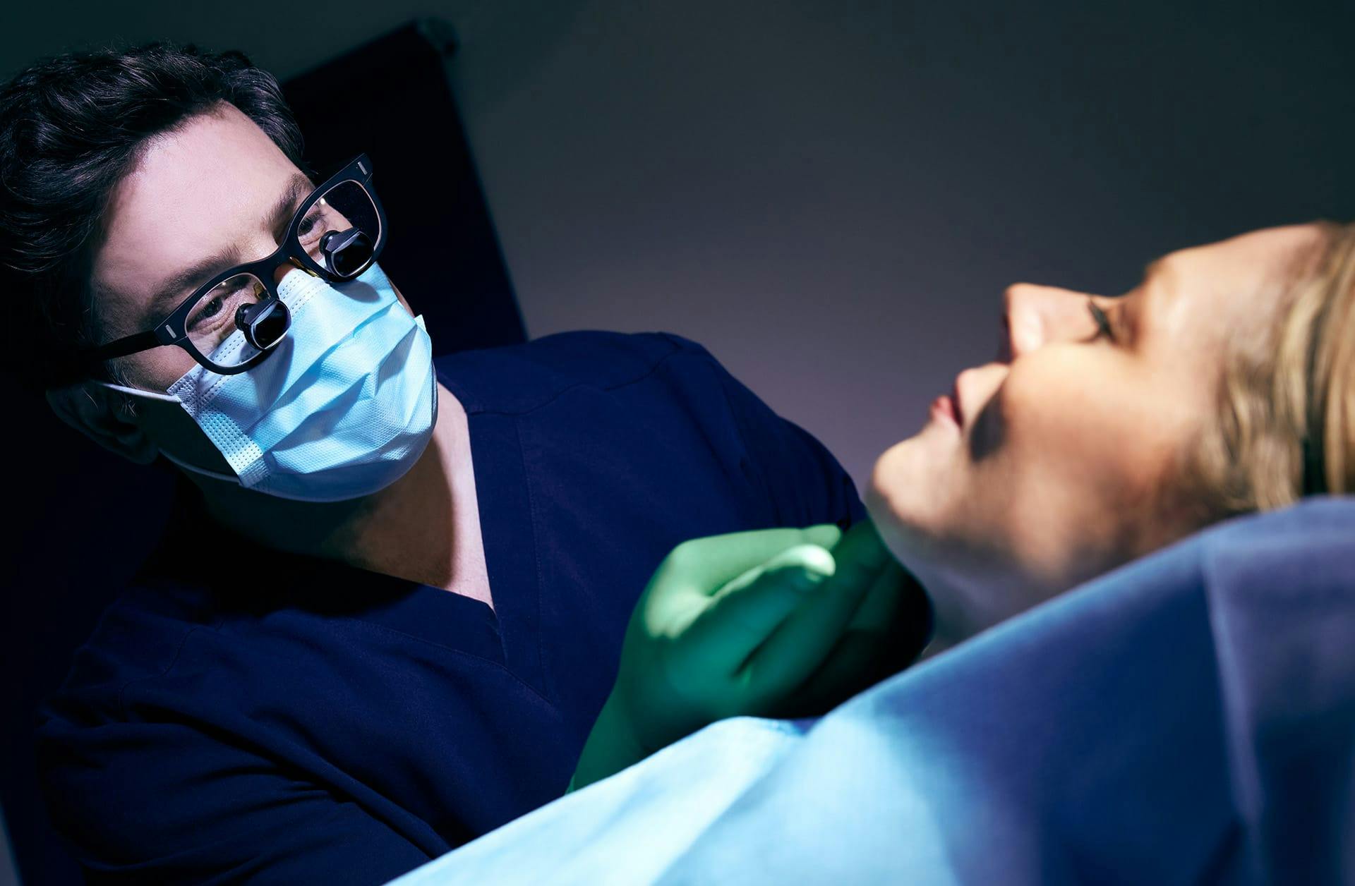 Dr. Westreich examining a patient