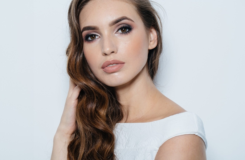 woman with long brown hair