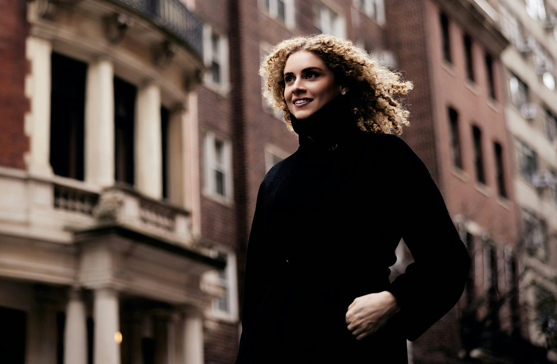 woman walking outside