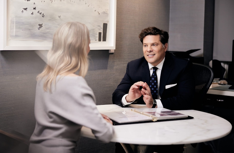 Dr. Westreich talking to a patient