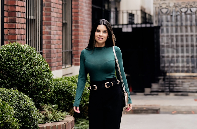 woman walking outside