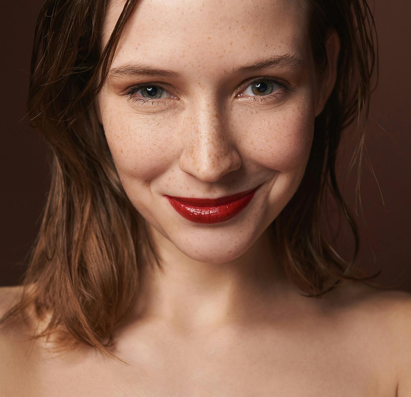 close up of lady with short hair