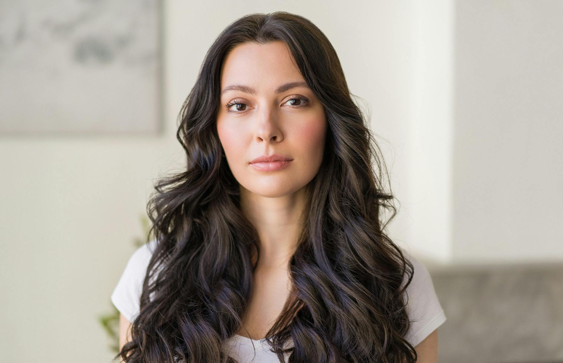 lady with long brown hair