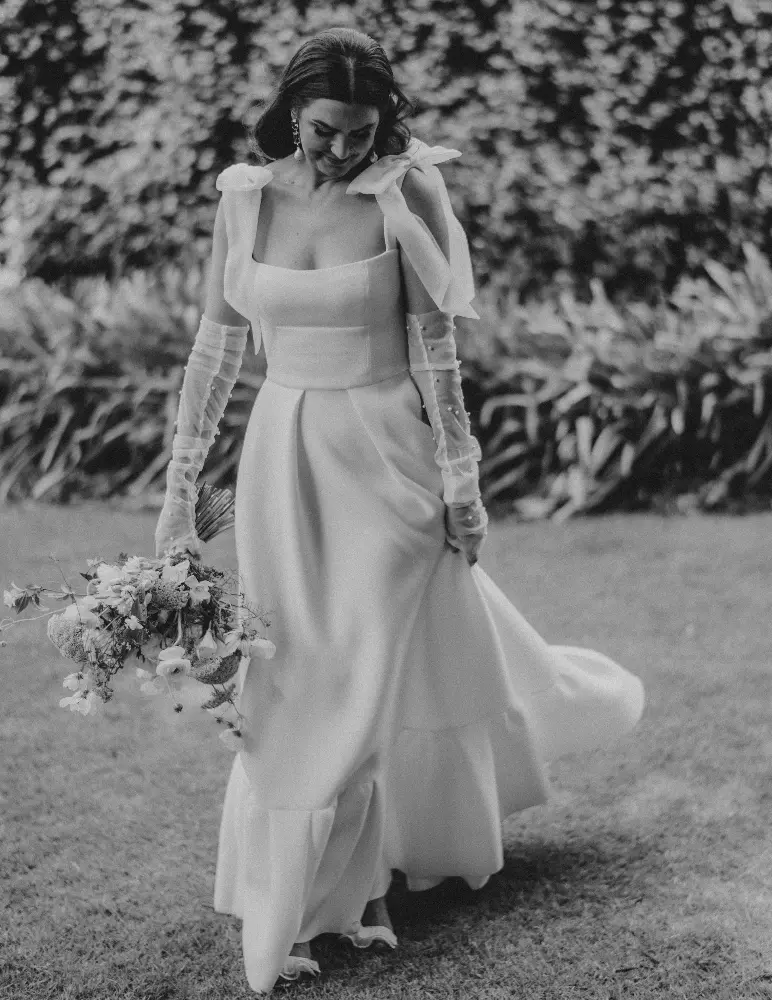 Bride with white gown