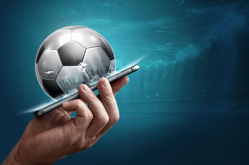 Bola saindo de dentro de celular