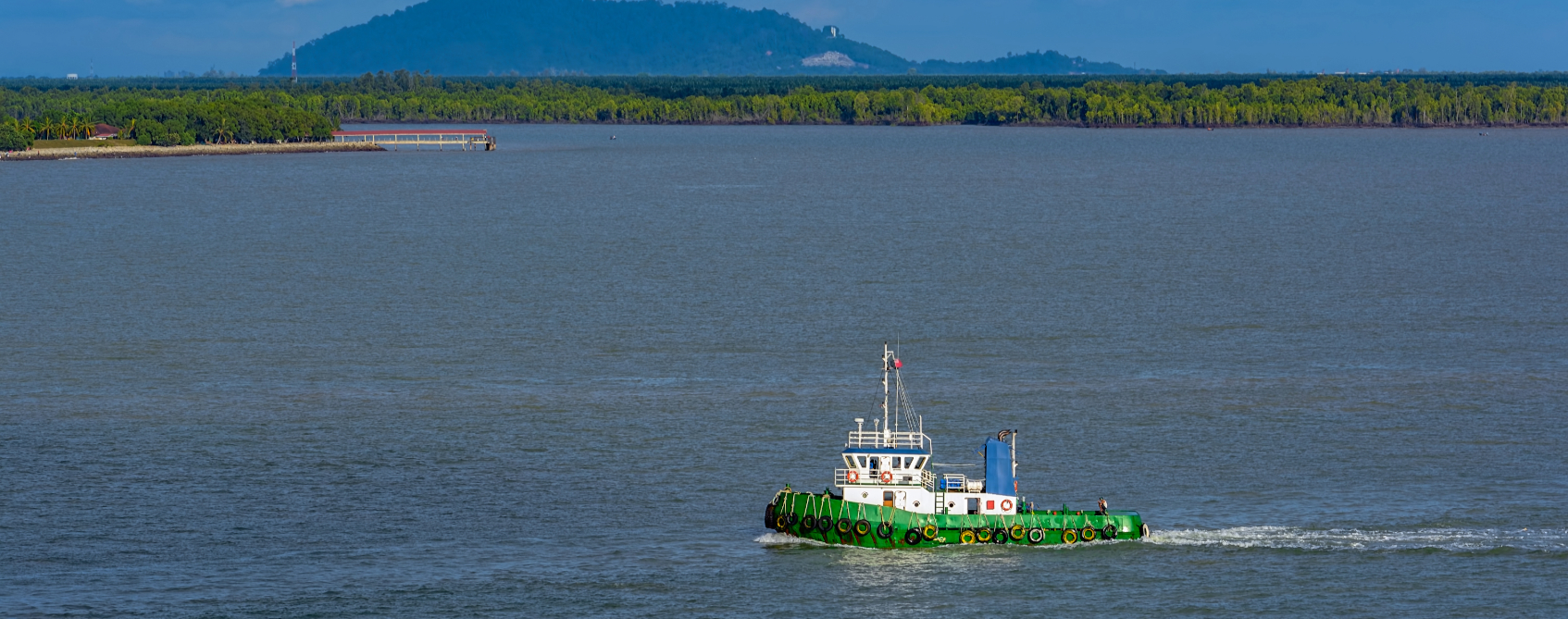Tugboat sailing