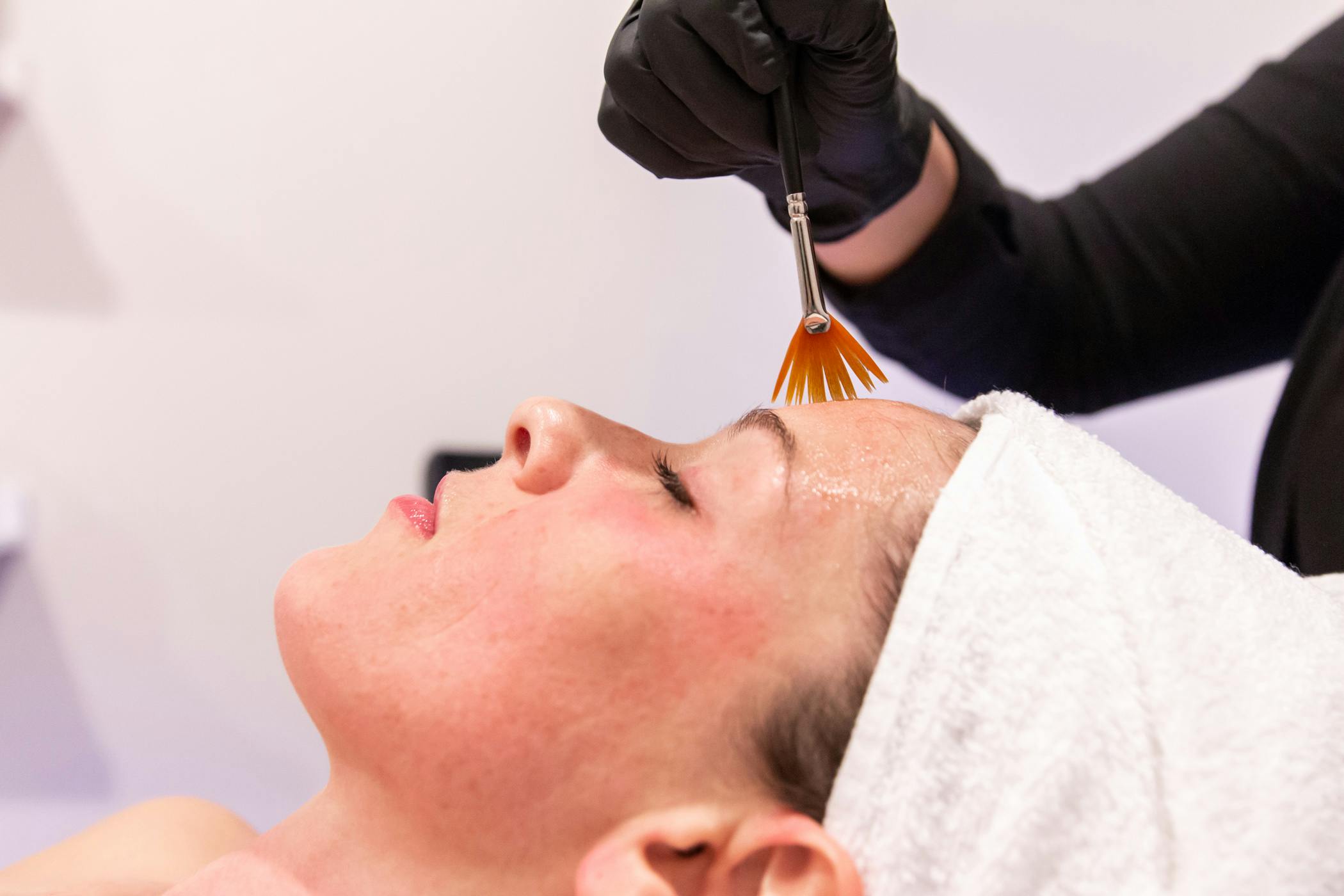 woman getting a facial
