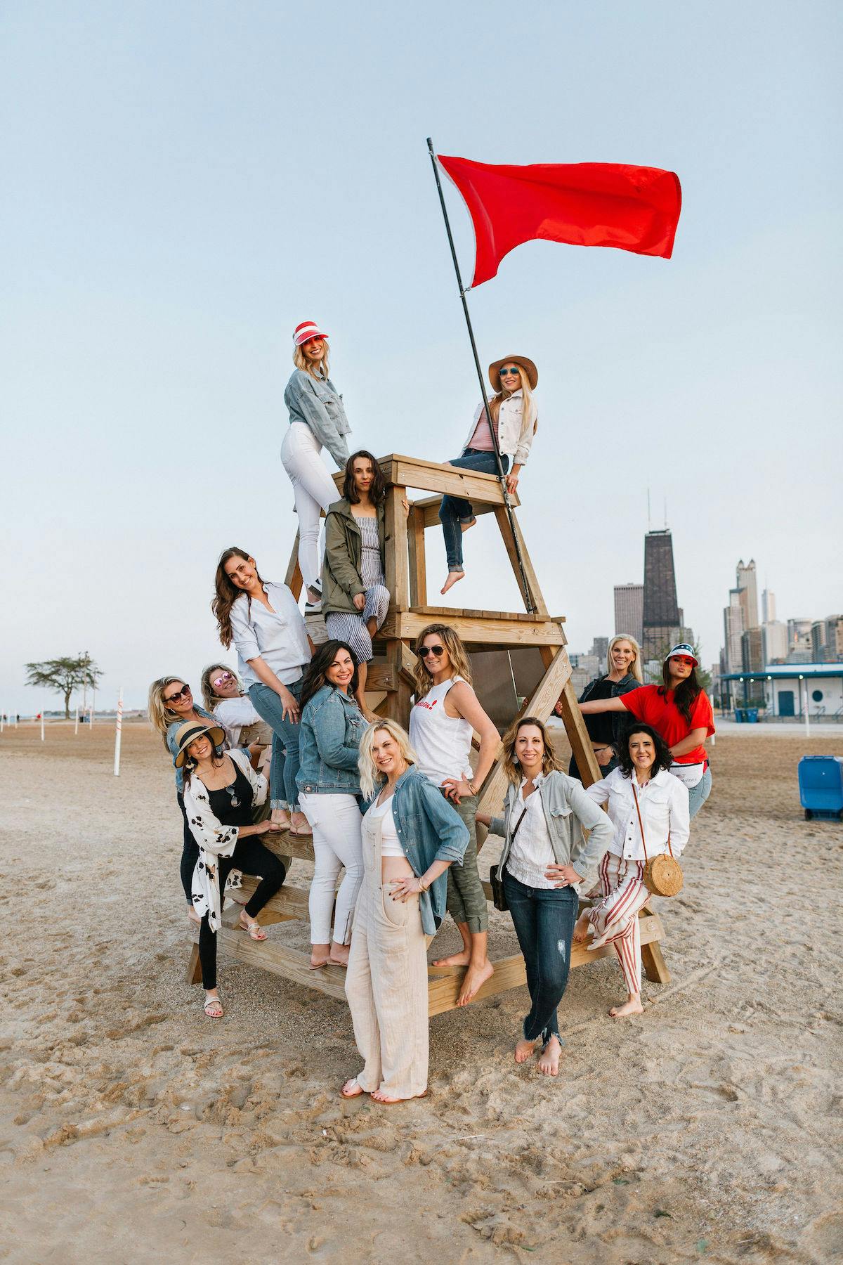 group of women posing for a photo