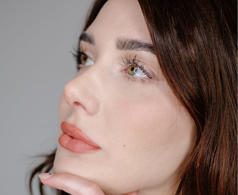 woman with clear skin