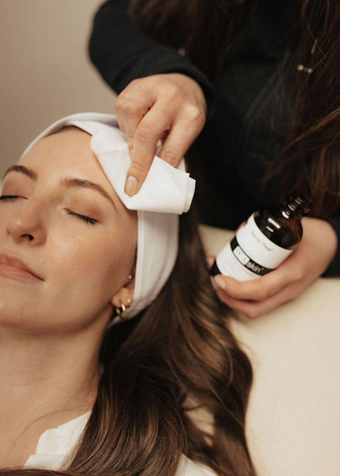 woman getting a facial treatment