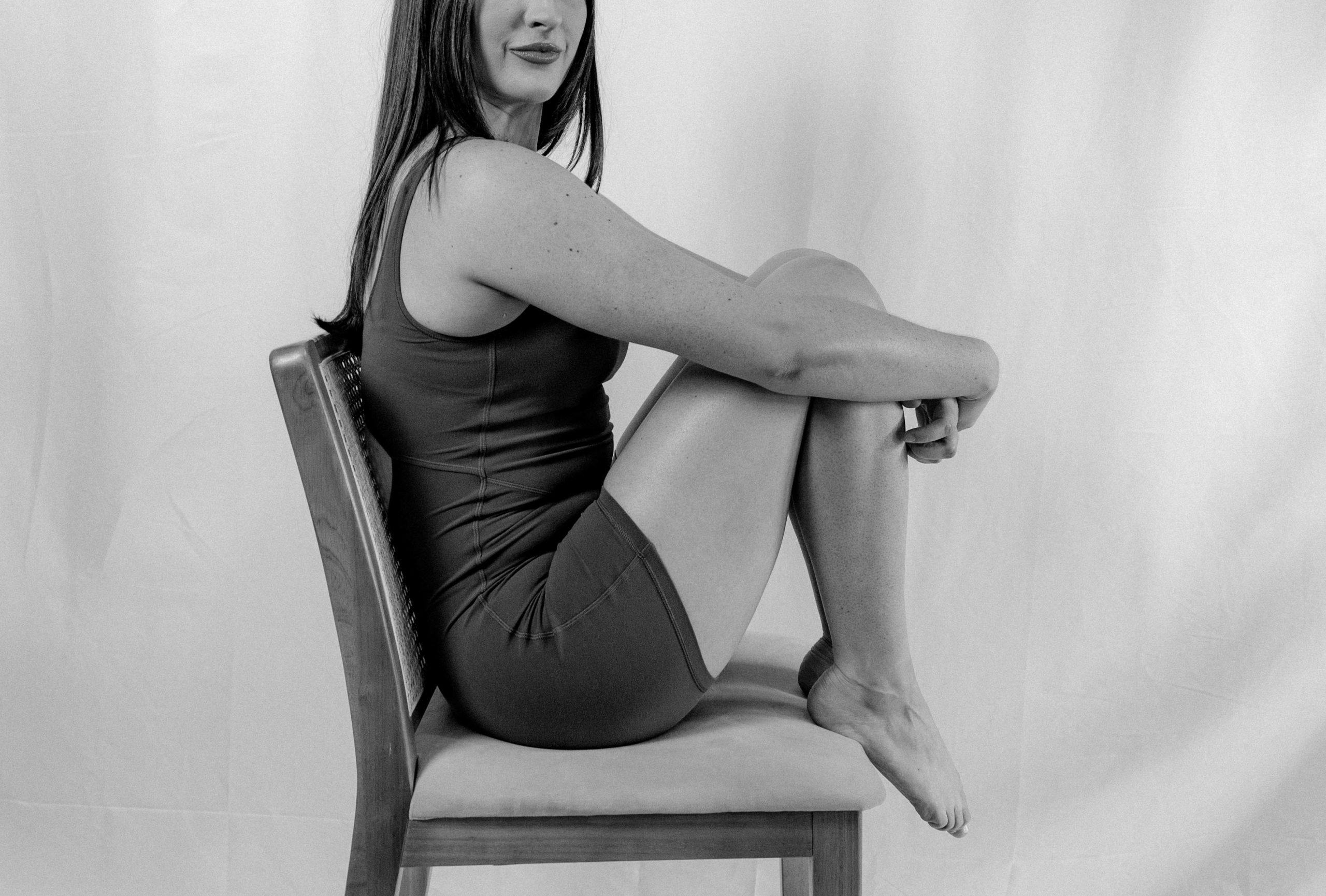 woman sitting on a chair
