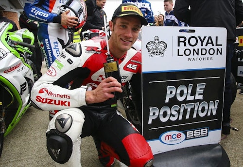 Bridewell and Bennetts Suzuki on Brands Hatch pole