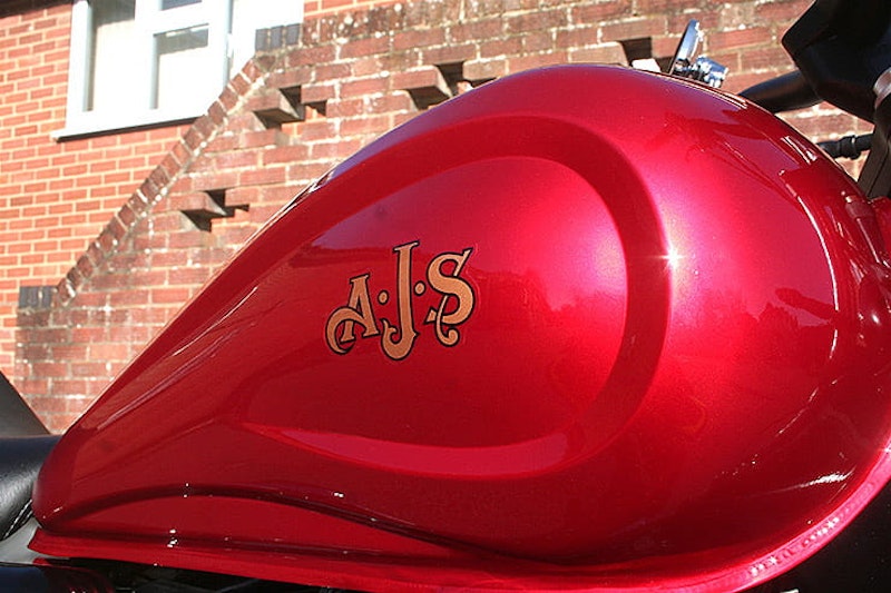 A 125cc cruiser from AJS – surely a contradiction in terms. Full of chrome and big slash cut pipes for under £3k