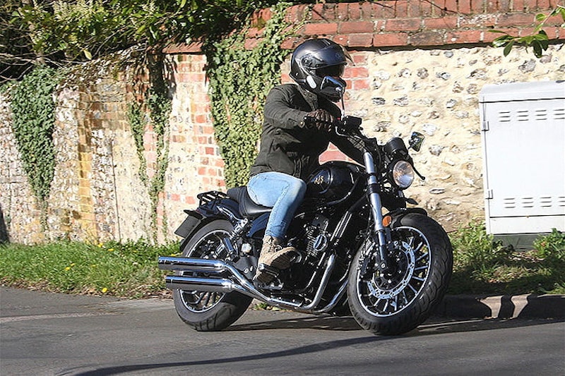 A 125cc cruiser from AJS – surely a contradiction in terms. Full of chrome and big slash cut pipes for under £3k