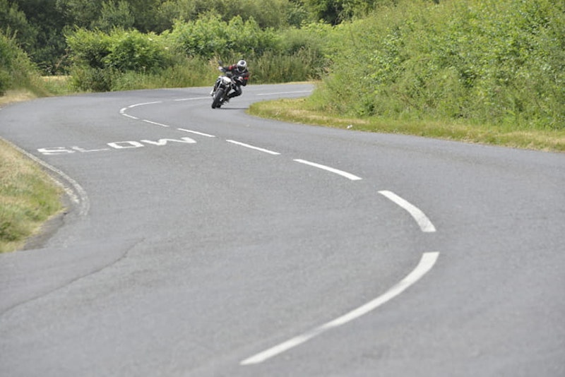 Aprilia Shiver 900 ridden around a corner
