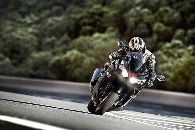 Kawasaki’s longstanding rocket-ship hyperbike, the ZZR1400, a brilliant machine that has more gloriously smooth mid-range than the supercharged H2 SX and costs considerably less!