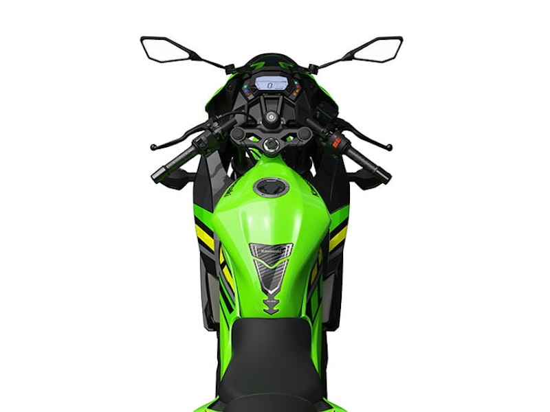 Overhead view of the 2019 Kawasaki Ninja 125