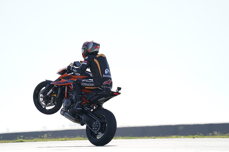 The third coming of KTM’s bonkers hyper naked, the 1290 SUPER DUKE R, promises more power, less weight and triple the chassis stiffness.