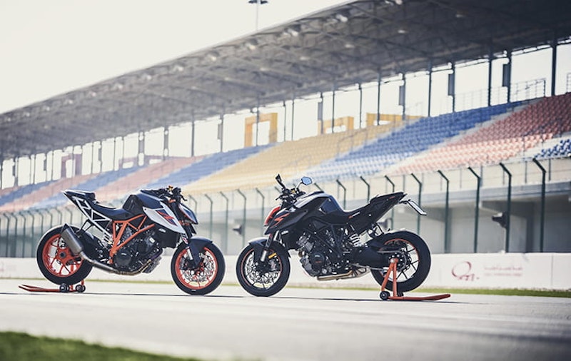 Face off between the KTM 1290 Super Duke R