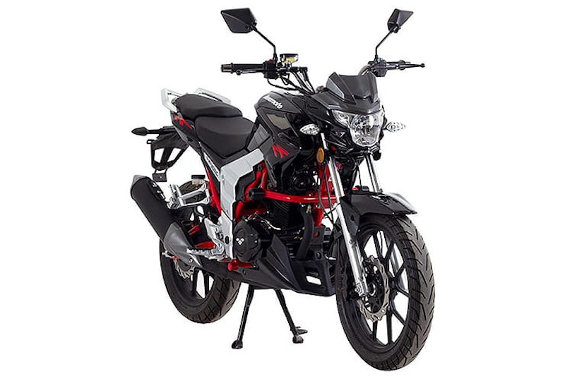 The Chinese 125cc learner bike with built-in sound system rideable on an A1 licence that’s cheap to run. Just £1800.