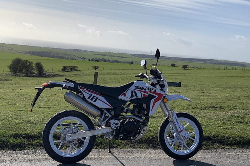 Sinnis’ L-plate Supermoto has funky styling, perky performance and very high spec for just £2399