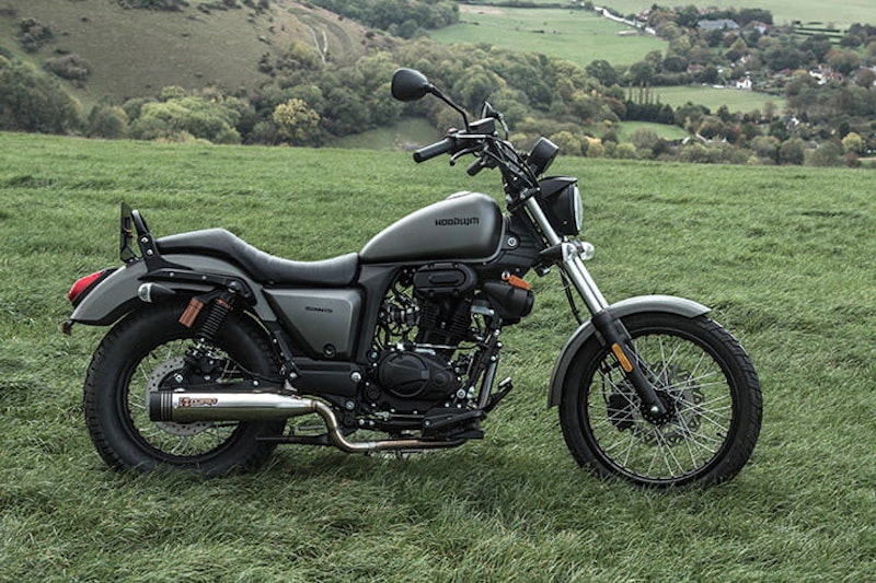 Like a mini-Harley Sportster, this £2200 125cc cruiser has plenty of attitude