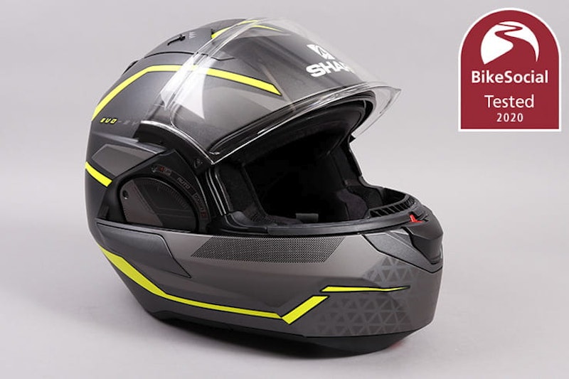 The Shark Evo ES doubles as a full-face and an open-face or jet helmet. But how noisy is it, and how comfortable over 2,000 miles can it be? Full review…