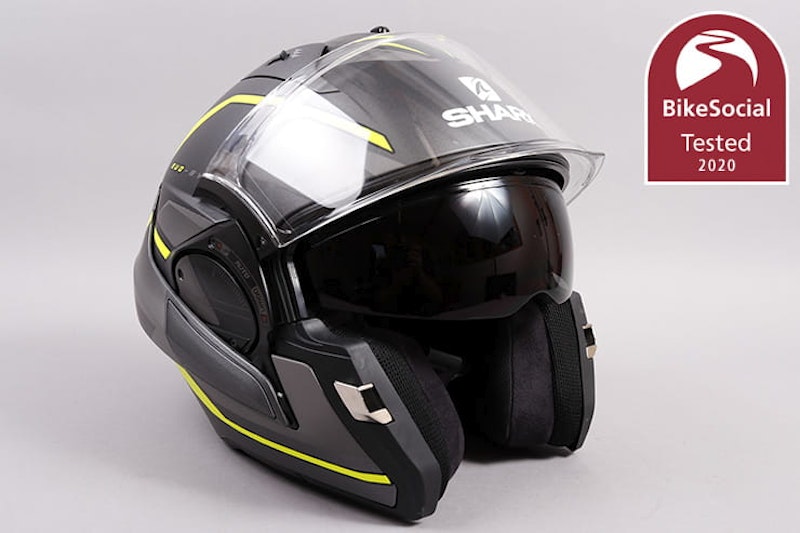 The Shark Evo ES doubles as a full-face and an open-face or jet helmet. But how noisy is it, and how comfortable over 2,000 miles can it be? Full review…