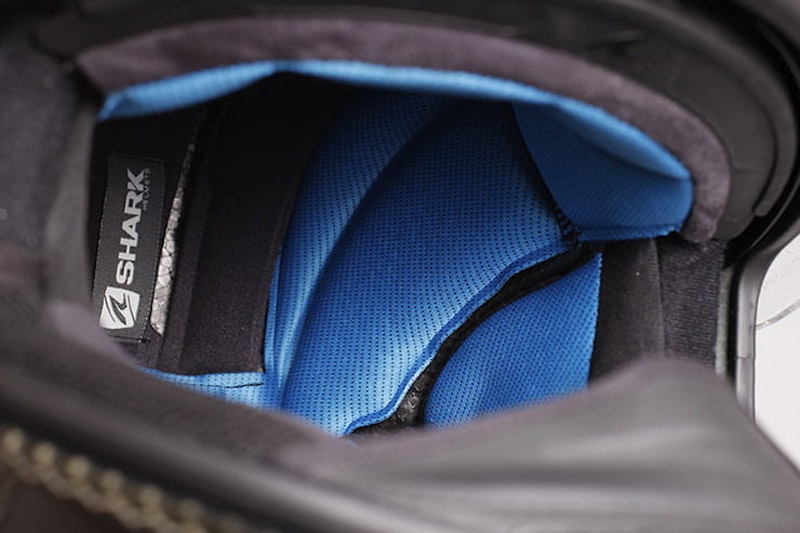 Tested: Shark Spartan helmet review interior lining