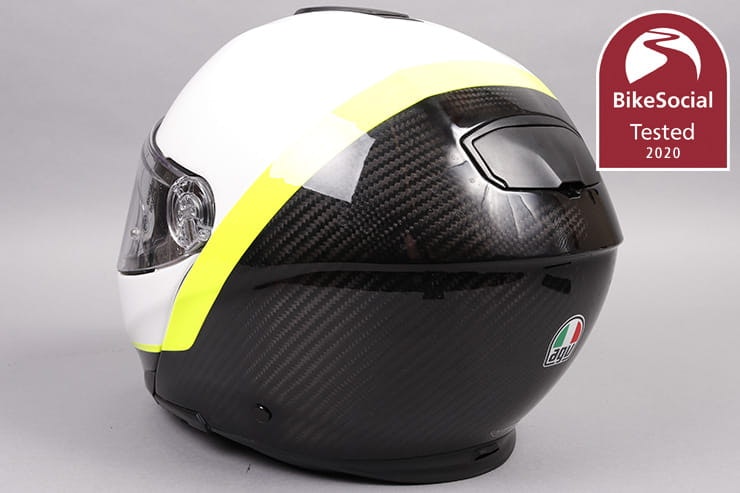 Tested: AGV Sport Modular flip-front helmet review. Can it beat the Shoei Neotec II and the Schuberth C4 Pro as the best flip-up lid?