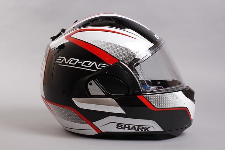 Evo-One motorcycle helmet side view visor closed
