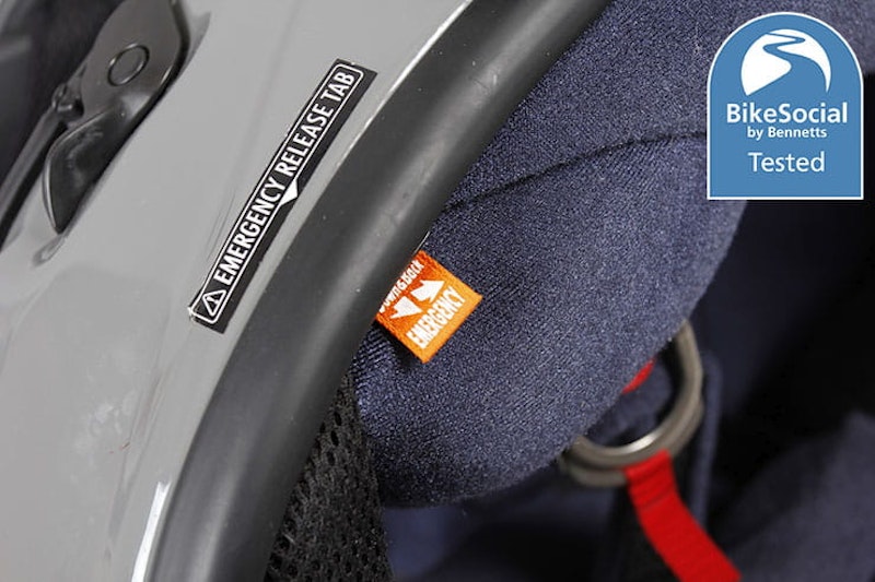 Arai Quantic emergency release tab