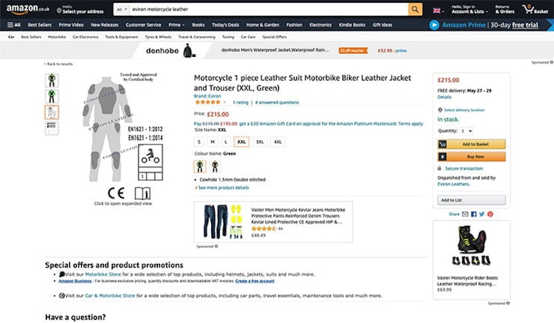 Cheap motorcycle leathers fake danger_05