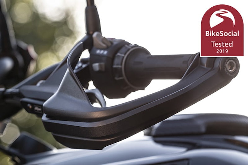 Full review of the Evotech-Performance Hand Guard Protectors; beyond adding strength, they also add weight, reducing bar vibration on the BMW S1000XR…