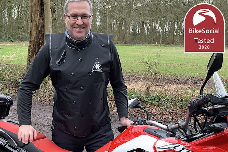 Full review of the Exotogg lightweight inflatable bodywarmer… is trapped air a good enough insulator for motorcycle riding in the cold?