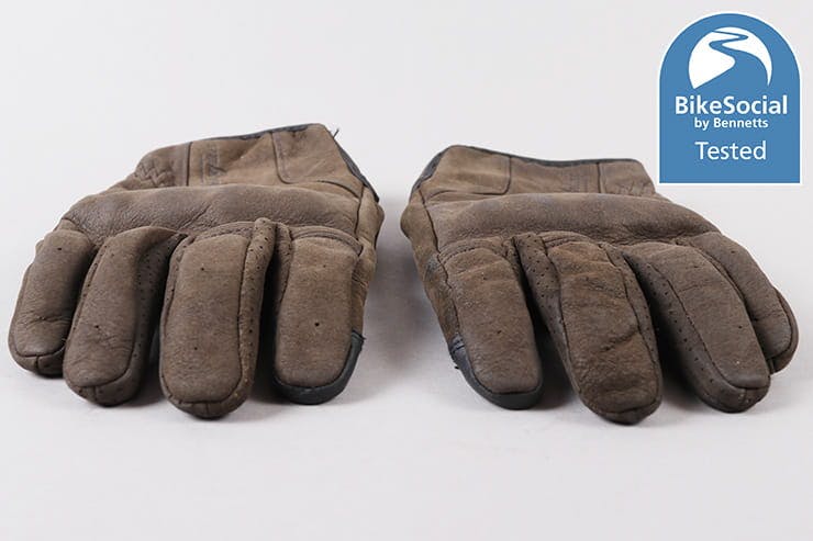 Distressed leather motorcycle gloves hotsell